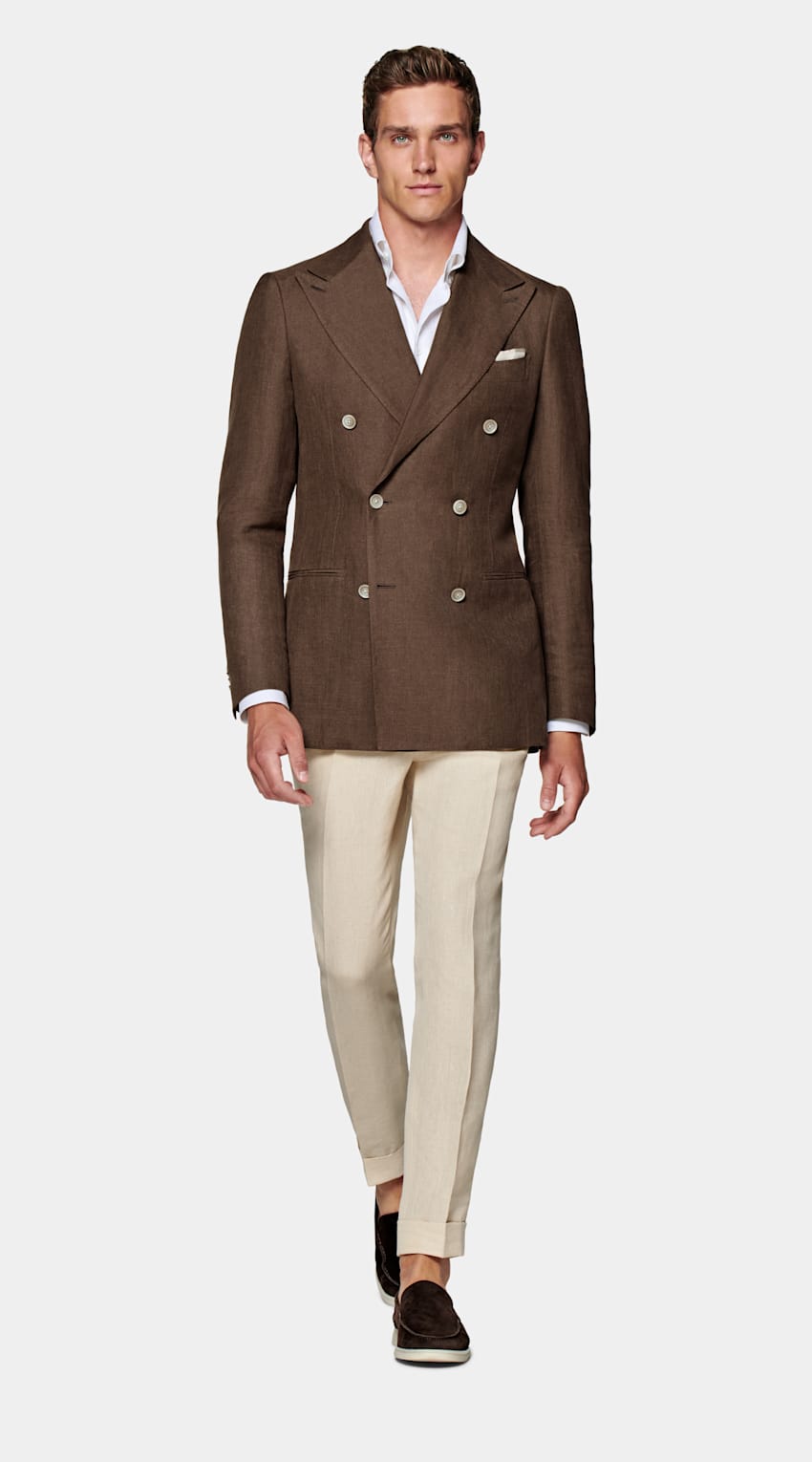 Dark Brown Custom Made Jacket | Pure Linen Single Breasted | Suitsupply ...