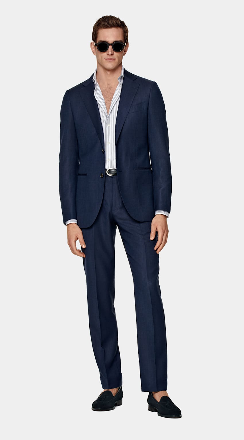 SUITSUPPLY Pure S110's Wool by Reda, Italy Navy Perennial Lazio Suit