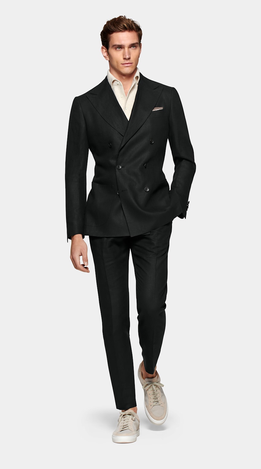 SUITSUPPLY Pure Linen by Baird McNutt, United Kingdom Black Havana Suit