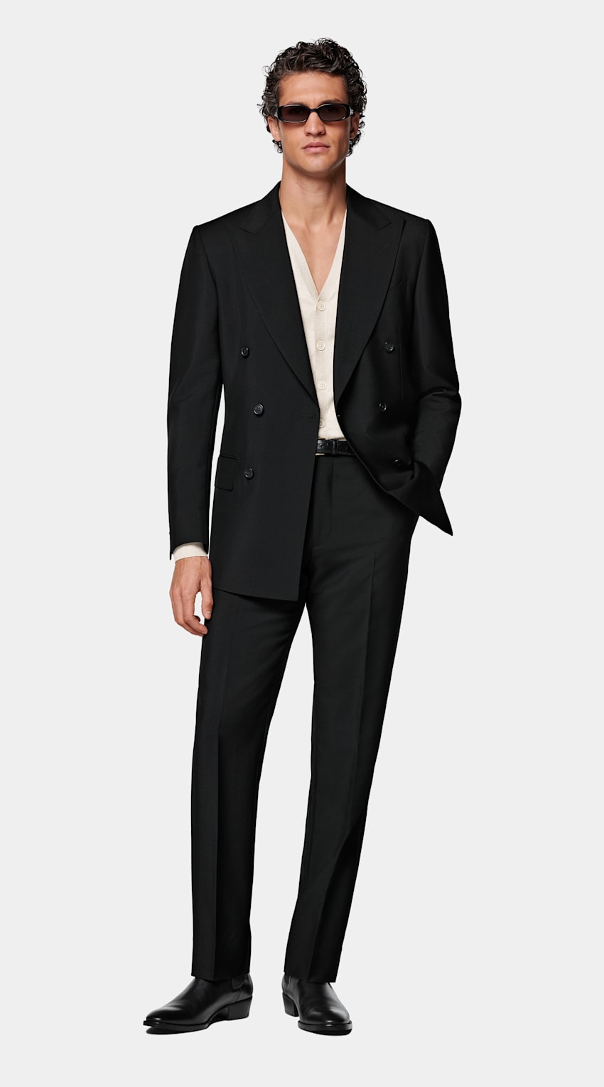 SUITSUPPLY All season Lana mohair - Vitale Barberis Canonico, Italia Abito Milano nero tailored fit