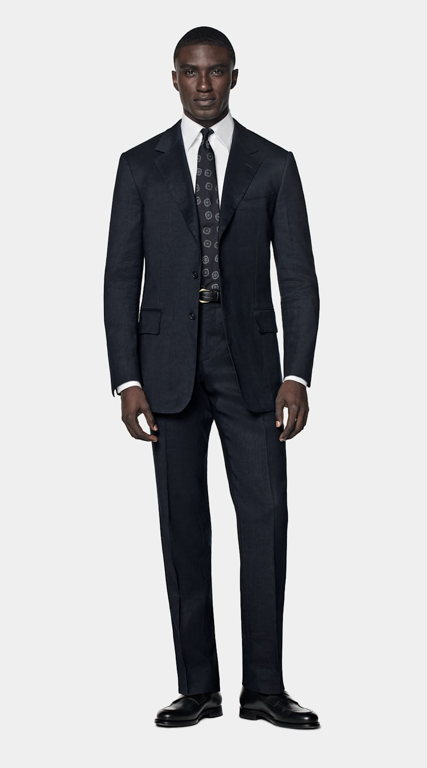 SUITSUPPLY Estate Lino e lana - Rogna, Italia Abito Milano blu navy tailored fit