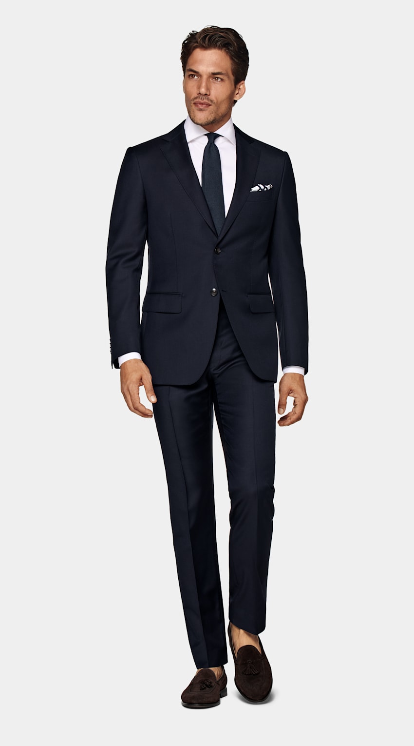 SUITSUPPLY Pure Wool by Reda, Italy Navy Perennial Napoli Suit