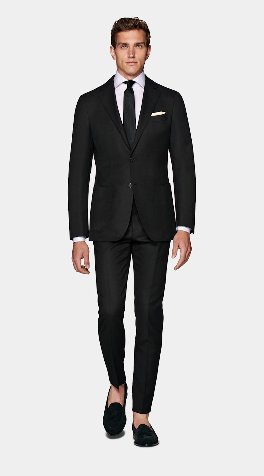 Black Havana Suit | Stretch Wool Single Breasted | Suitsupply Online Store