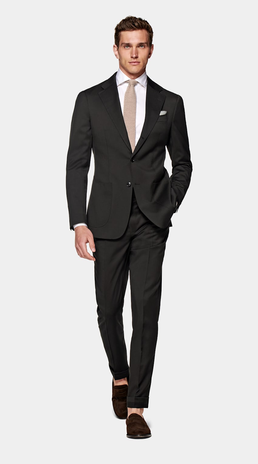 Dark Brown Havana Suit | Pure Wool S110's Single Breasted | SUITSUPPLY