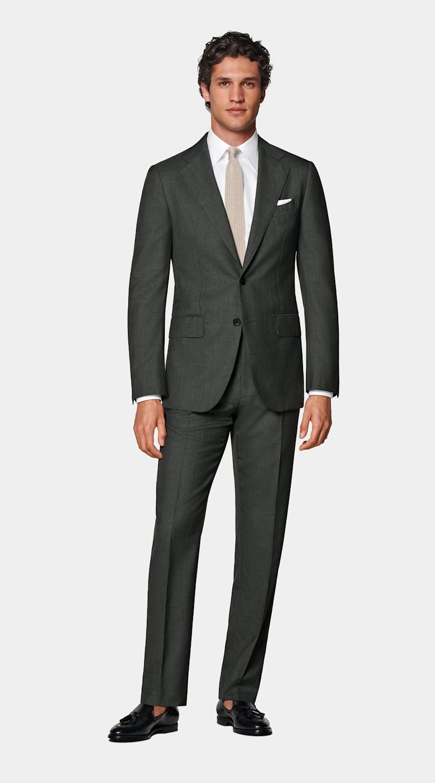 Dark green wool blazer online