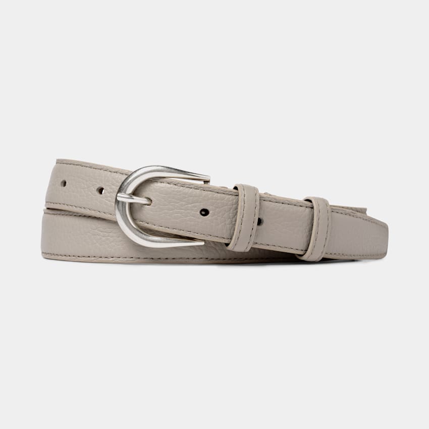 SUITSUPPLY Italian Cow Leather Taupe Belt