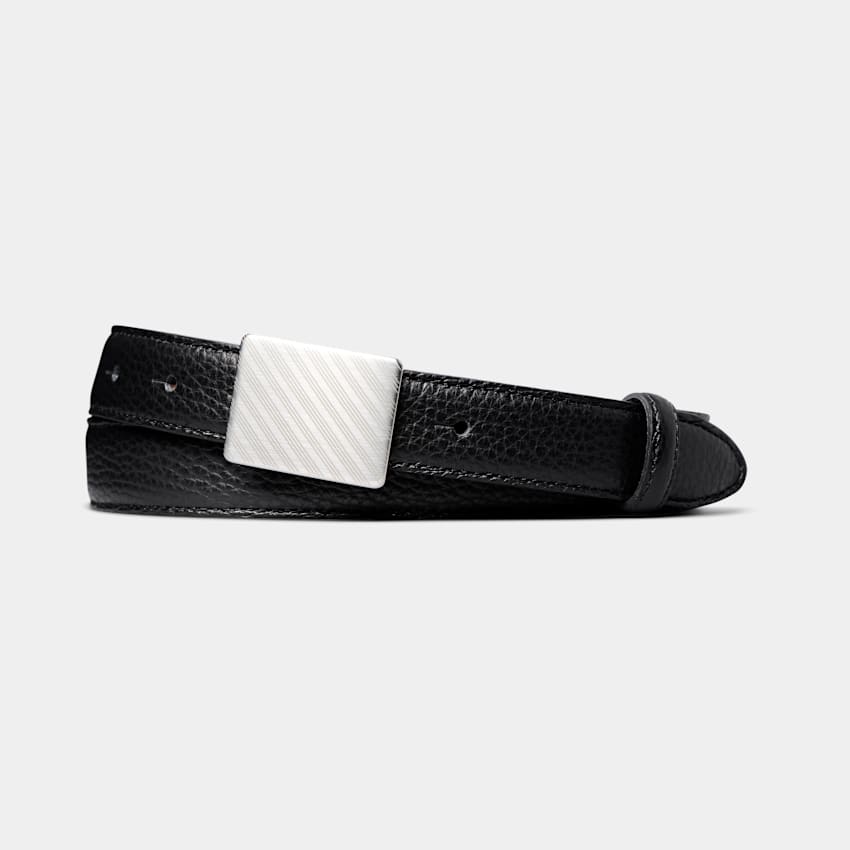 SUITSUPPLY Piel de vaca italiana Cintur&oacute;n negro