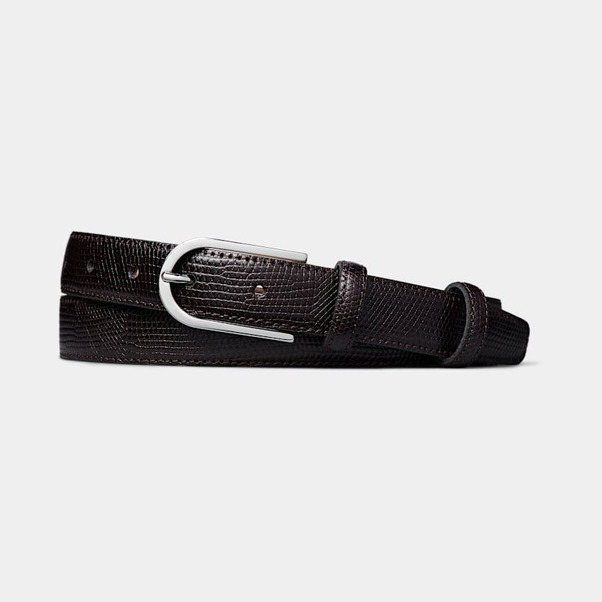 SUITSUPPLY Leather Dark Red Belt