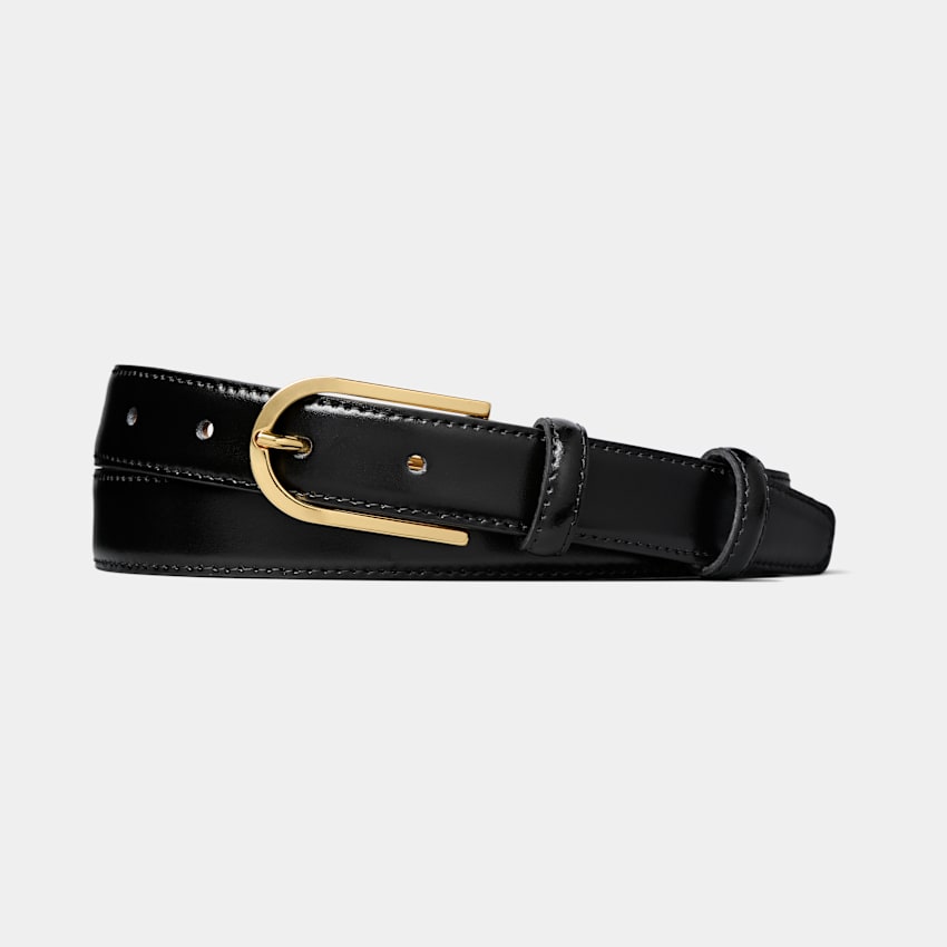 SUITSUPPLY Leather Black Belt