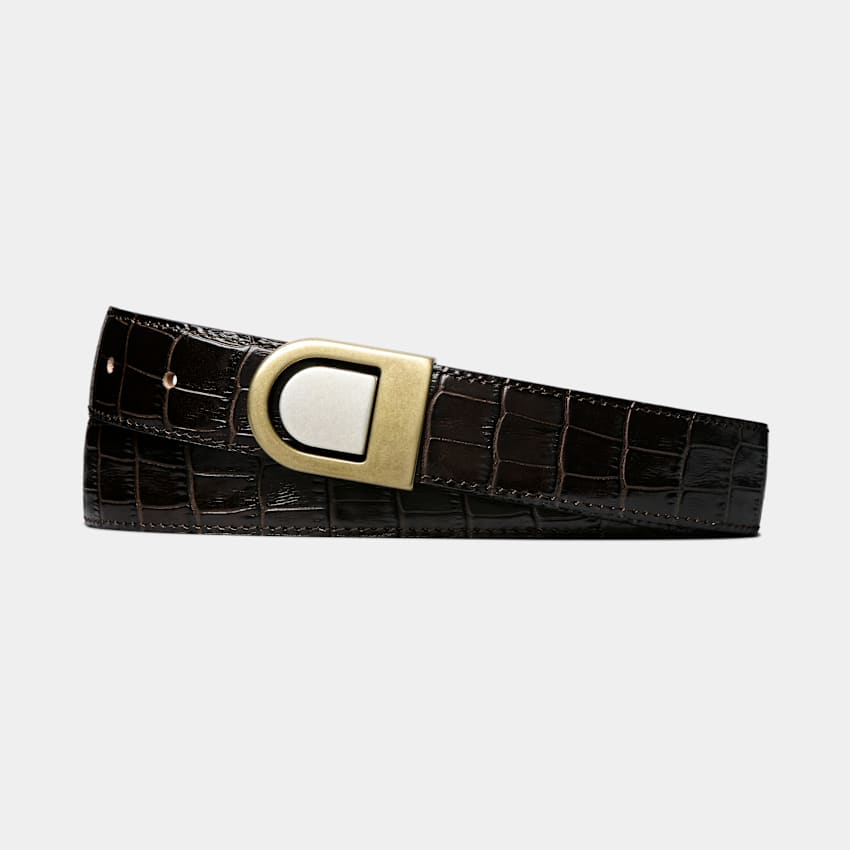 SUITSUPPLY Leather Dark Brown Belt