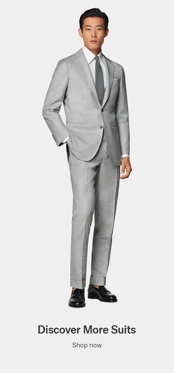 Light Grey Tailored Fit Havana Suit