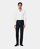 SUITSUPPLY All Season Pure S130's Wool by Reda, Italy Navy Bird's Eye Straight Leg Suit Pants