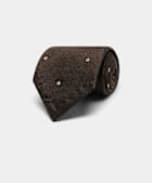 Brown Flower Tie