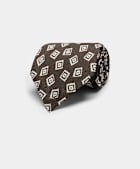 Dark Brown Graphic Tie