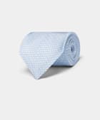 Cravate bleu clair motif graphique