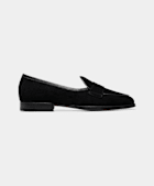 SUITSUPPLY Italian Calf Suede Black Penny Loafer