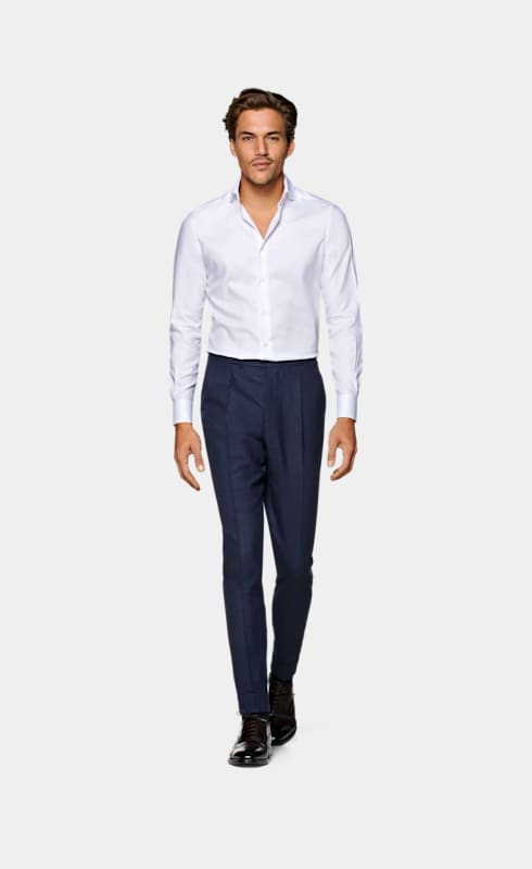 SUITSUPPLY  Twill Hemd weiss Slim Fit