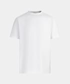 SUITSUPPLY Pure Cotton White Crewneck T-Shirt