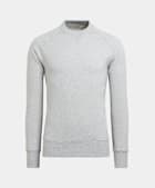 SUITSUPPLY Pure Cotton Light Grey Crewneck