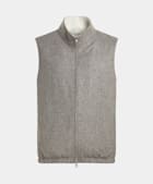 Taupe & Off-White Reversible Vest