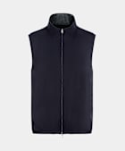 Navy Reversible Light Padded Zip Vest