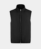 Black Reversible Light Padded Zip Vest