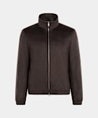 Dark Brown Bomber Jacket