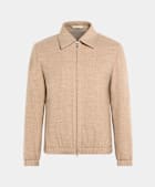 Light Brown Bomber Jacket