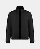 Black Reversible Bomber Jacket