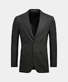 Dark Grey Houndstooth Tailored Fit Havana Blazer