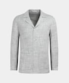 Ljusgrå skjortjacka med relaxed fit