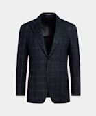 Giacca Havana navy a quadri tailored fit