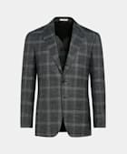 Grey Checked Tailored Fit Havana Blazer