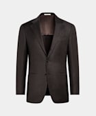 Blazer Havana marrón oscuro pata de gallo corte Tailored