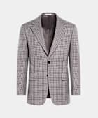 Taupe Checked Tailored Fit Milano Blazer