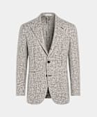 Mid Brown Checked Relaxed Fit Roma Blazer