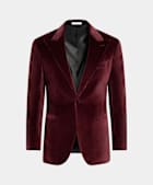 Havana Dinner Jacket Burgunderrot Tailored Fit