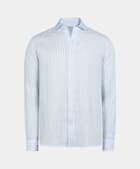 Light Blue Striped Slim Fit Shirt