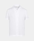 Camicia bianca vestibilità slim con colletto alla cubana