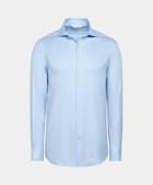 Light Blue Twill Tailored Fit Shirt