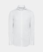 Chemise coupe tailored en popeline blanche