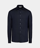 Marinblå skjorta med tailored fit