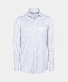 Navy Striped Twill Tailored Fit Shirt