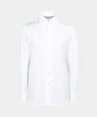 White One Piece Collar Tailored Fit Shirt