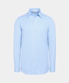 Chemise coupe Tailored bleu clair à rayures