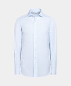 Light Blue Striped Tailored Fit Shirt