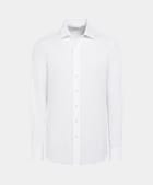 Light Grey Striped Poplin Tailored Fit Shirt