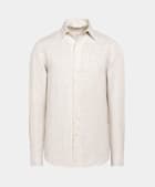 Sand Striped Tailored Fit Shirt