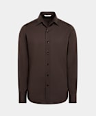 Brown Tailored Fit Shirt