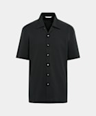 Black Tailored Fit Short Sleeve Shirt